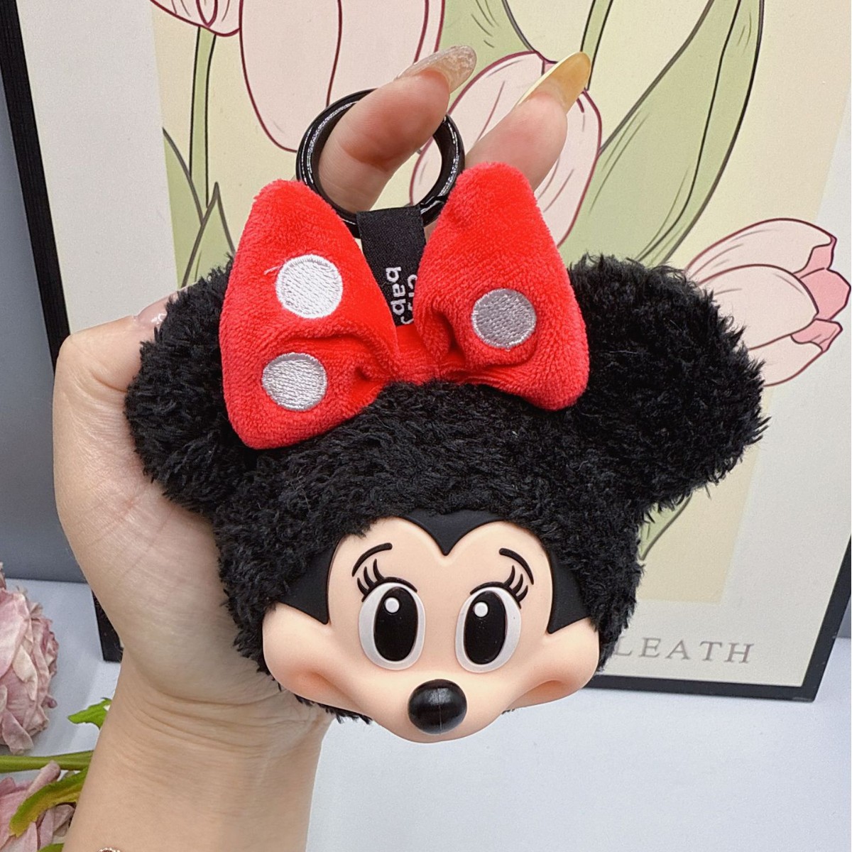 Anime Merchandise Usa - Mickey Minnie Plush Doll Keychain Cute