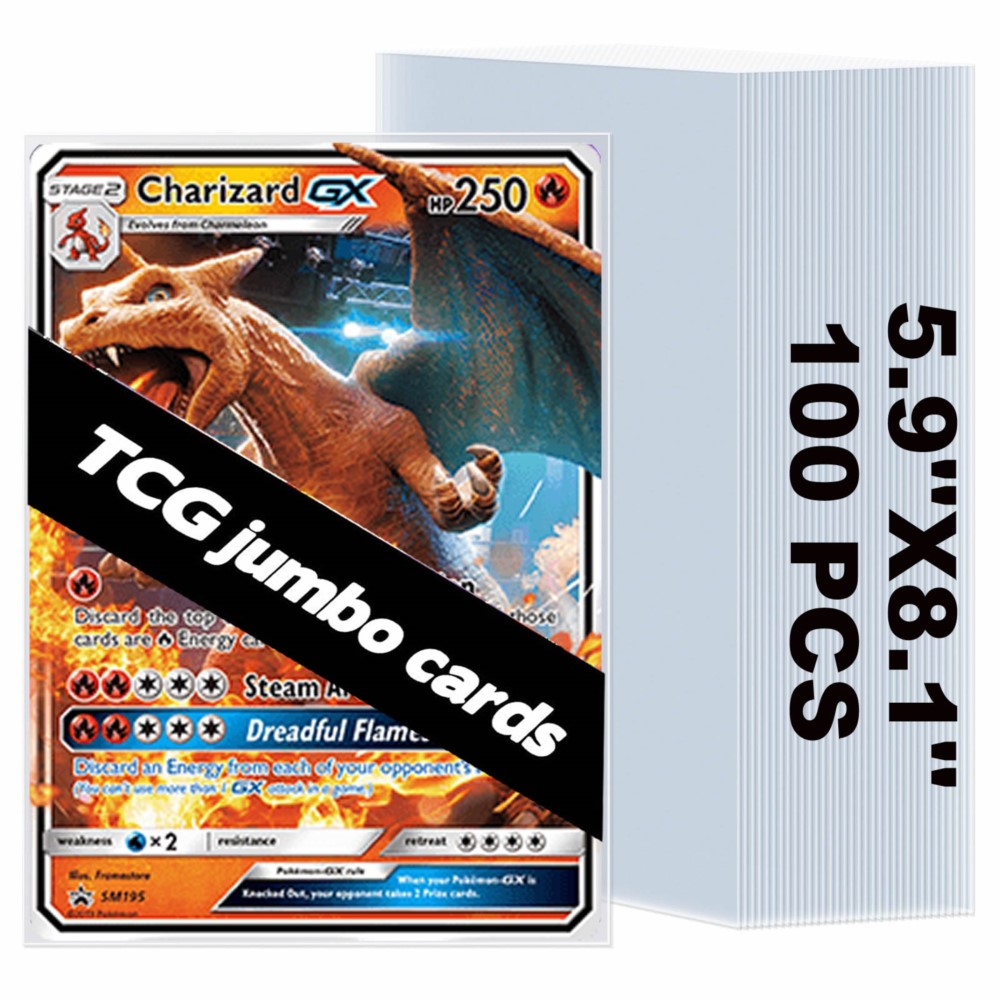 50-250pcs Transparent Jumbo Ca - Collector Card Sleeve ulasan dan harga