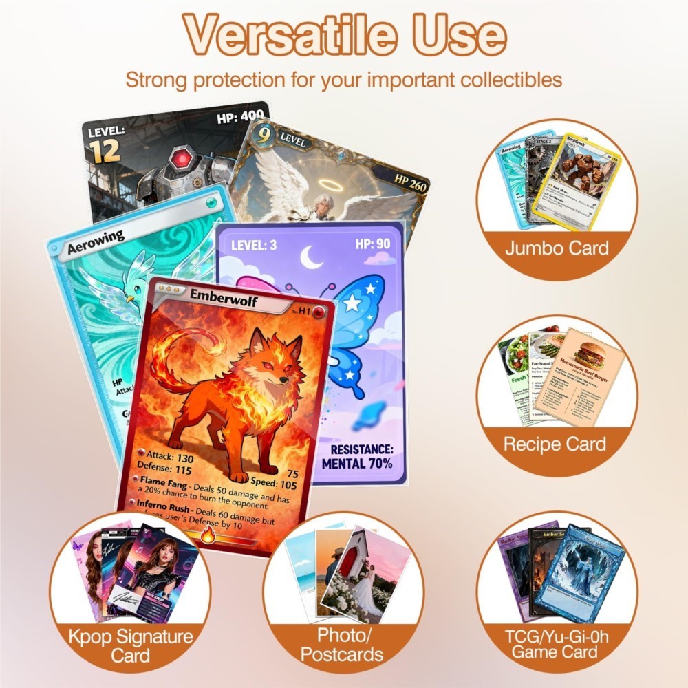 50-250pcs Transparent Jumbo Ca - Collector Card Sleeve ulasan dan harga