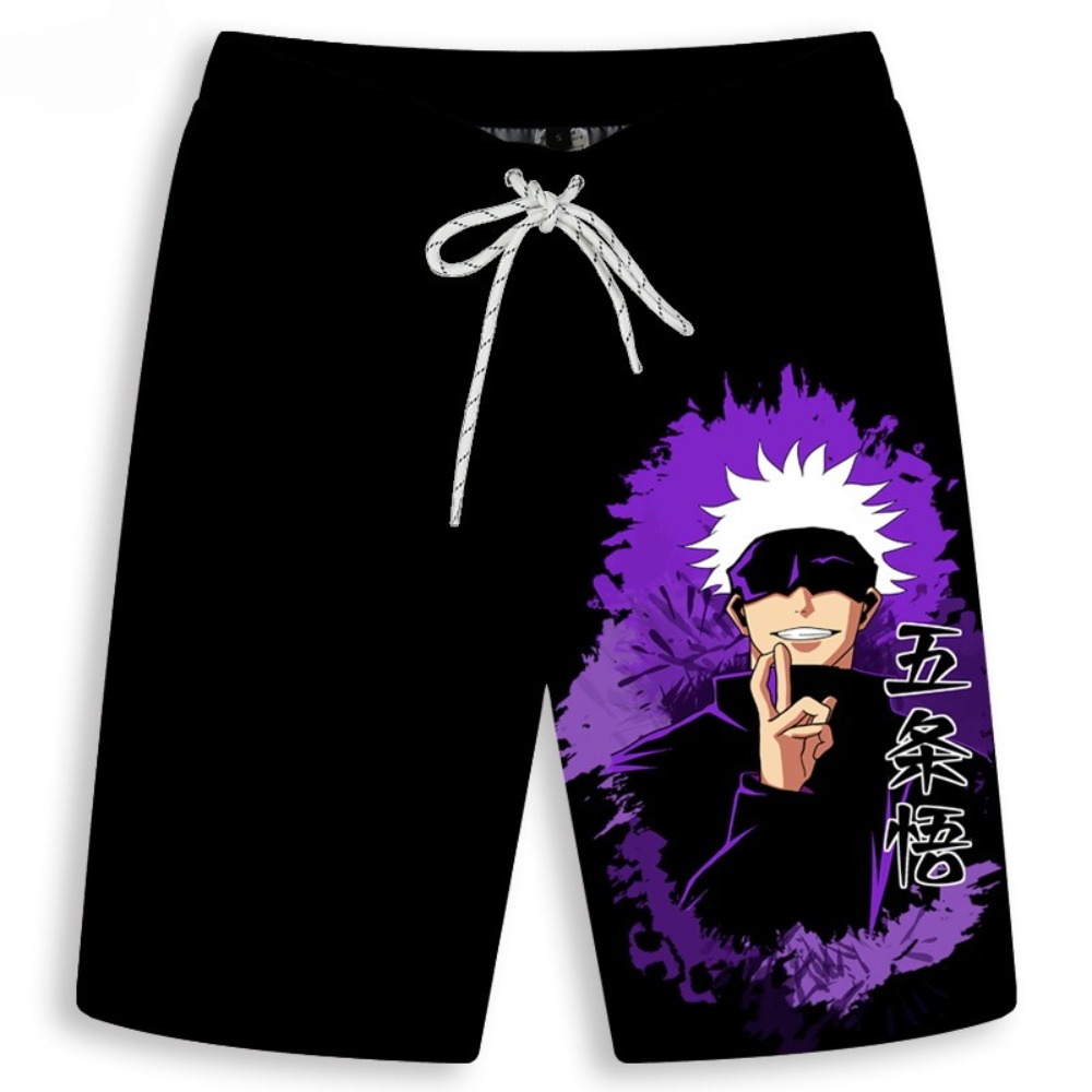 Men's Gojo Satoru Printed Shor - Anime Merchandise Shop ulasan dan harga