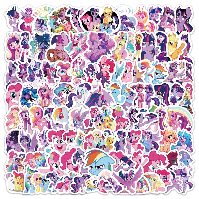100pcs Cartoon My Little Ponys - Anime Merchandise Usa ulasan dan harga