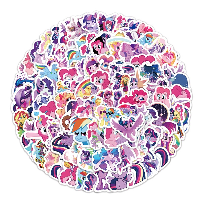100pcs Cartoon My Little Ponys - Anime Merchandise Usa ulasan dan harga