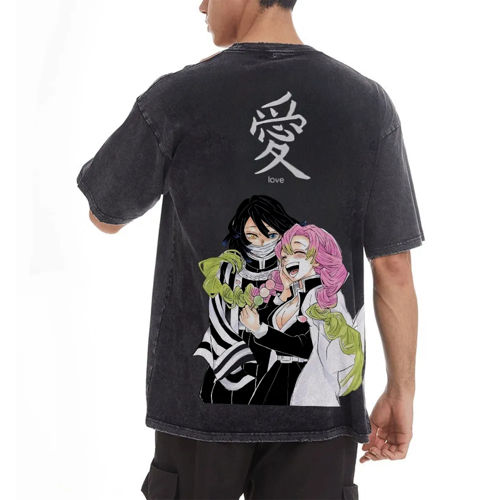 Kimetsu No Yaiba Washed T-Shir - Anime Merchandise Shop ulasan dan harga