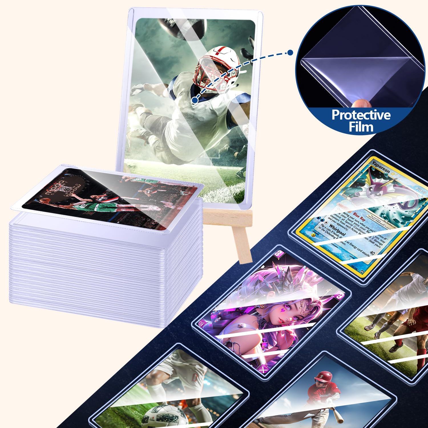 25-100pcs Hard Card Sleeves An - Collector Card Sleeve ulasan dan harga